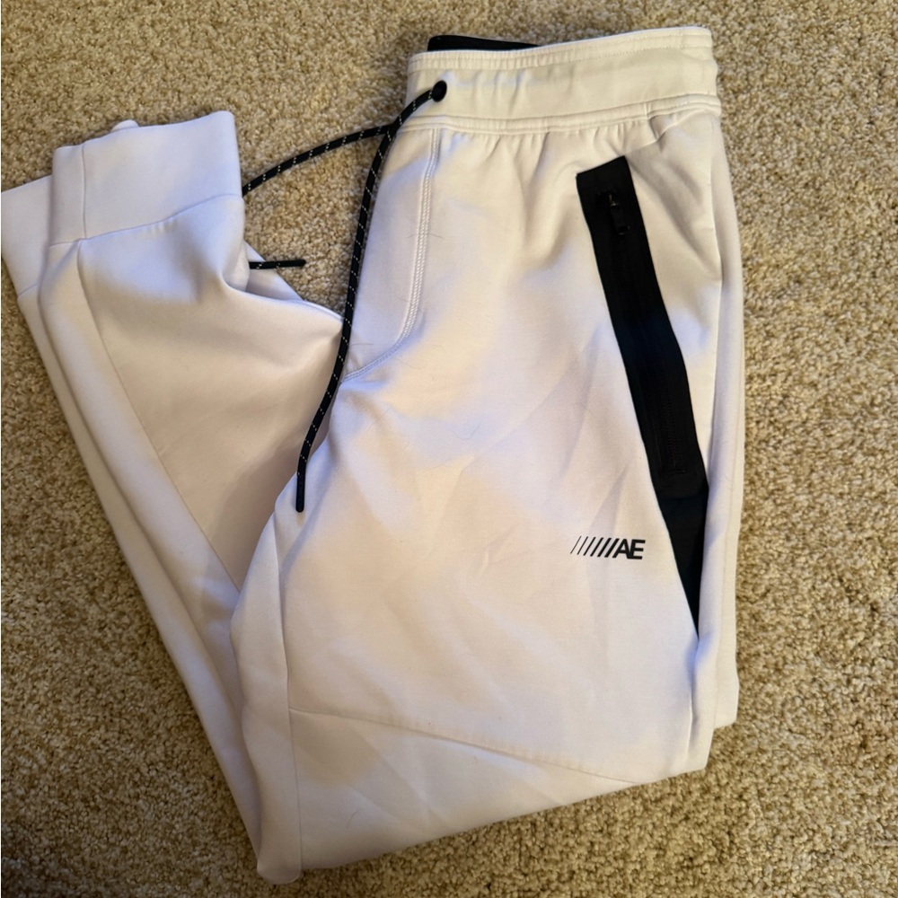 American Eagle Outfitters White and Black Joggers